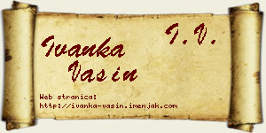 Ivanka Vasin vizit kartica